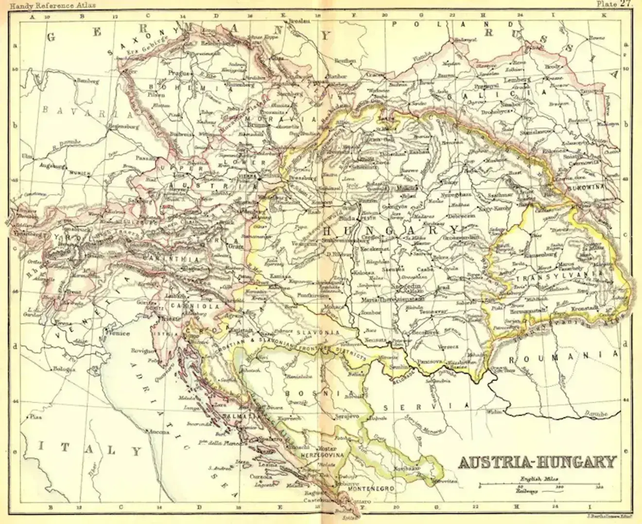 A map of the Austro-Hungarian region